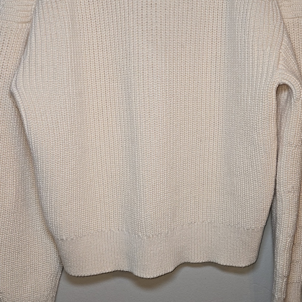 Everlane The Boxy Cardigan Everyday Cable Chunky Knit Organic Cotton In Canvas - Picture 12 of 16